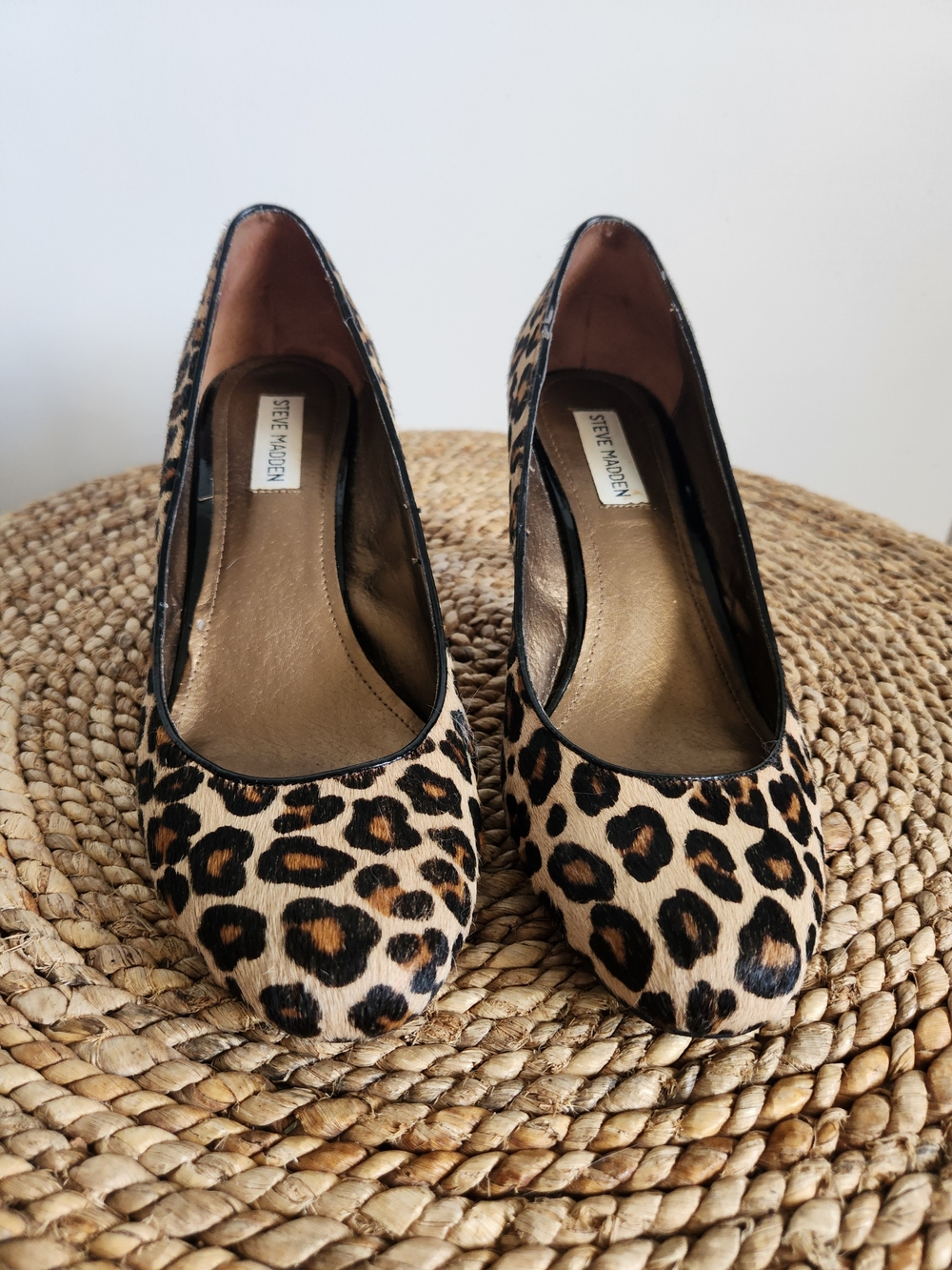 Steve Madden Leopard Print Women's Pumps - Tan/Black